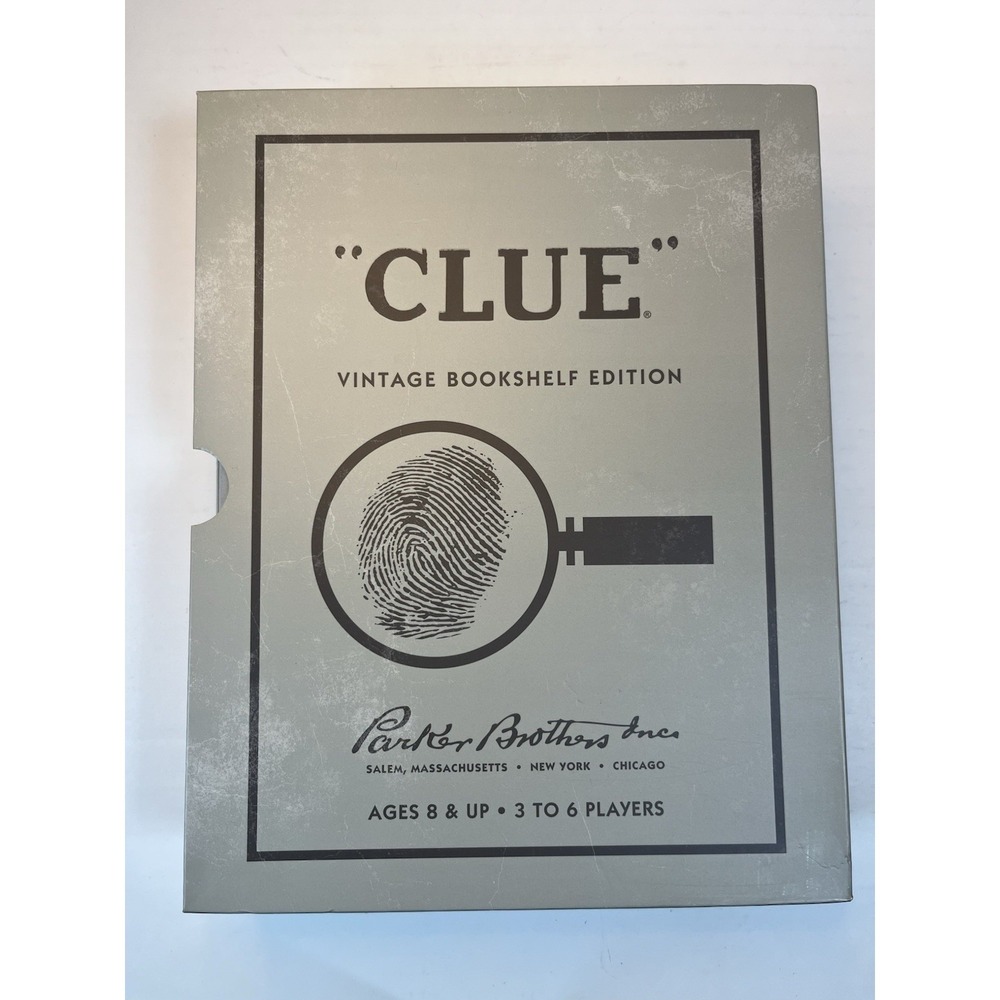 Parker Bros Clue Vintage Bookshelf Edition Complete New 1949 Graphics